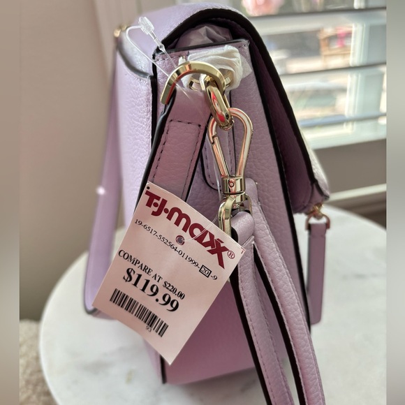 NWT ♠️ KATE SPADE 💜 Polly Large Flap Crossbody Bag in Pebbled Leather Lavender - Picture 4 of 10